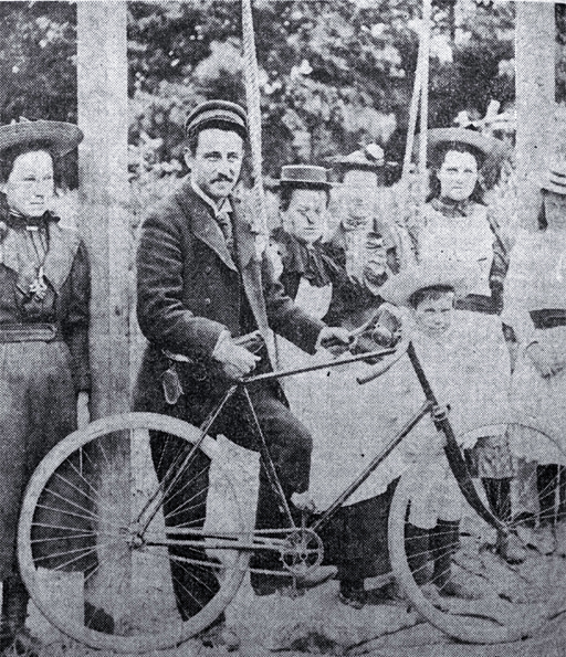 Traffic Officer Herbert MacIntosh prepares to mount his bicycle Traffic Officer Herbert MacIntosh prepares to mount his bicycle