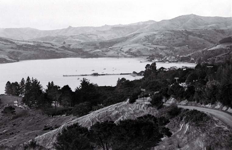 Looking from the east towards Akaroa and Akaroa Harbour Looking from the east towards Akaroa and Akaroa Harbour