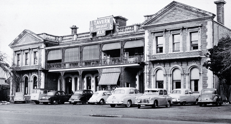 Cars parked outside the Grenadier Hotel in Oxford Terrace Cars parked outside the Grenadier Hotel in Oxford Terrace