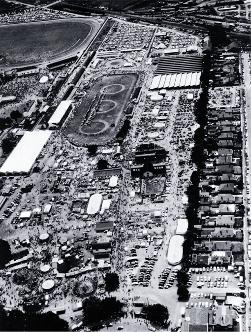 Aerial view of the Christchurch Agricultural and Pastoral Show, Addington Aerial view of the Christchurch Agricultural and Pastoral Show, Addington