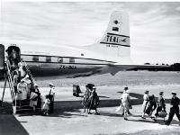 Passengers disembarking from a TEAL flight at Christchurch International Airport 