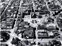 Aerial view of the Cathedral Square and central Christchurch 