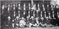 Rakaia Girl Guide and Brownie (in the white hats) packs in 1933