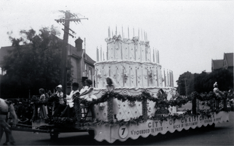 The Christchurch City Council's float in the One Hundred Years of Progress parade The Christchurch City Council's float in the One Hundred Years of Progress parade