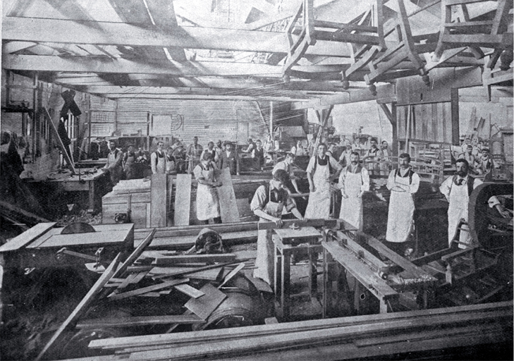 Interior of Messrs. J. Ballantyne and Company's furniture factory, Tuam Street, Christchurch Interior of Messrs. J. Ballantyne and Company's furniture factory, Tuam Street, Christchurch