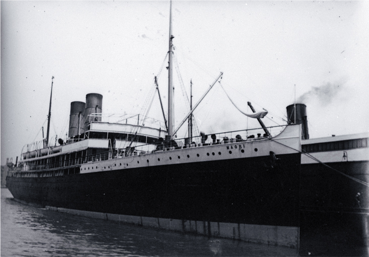 The Maori, first vessel built for the Wellington-Lyttelton steamer express service, in port at Wellington The Maori, first vessel built for the Wellington-Lyttelton steamer express service, in port at Wellington