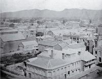 A view east from the spire of Christchurch Cathedral.
