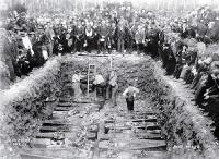 Mass funeral service for the victims of the Brunner mining disaster