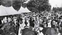 A garden party held to aid the Christchurch Hospital Lady Visitors' funds