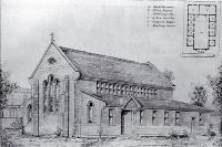 Plan for the Methodist Sunday School building, St Albans, Christchurch, to replace the old building destroyed by fire