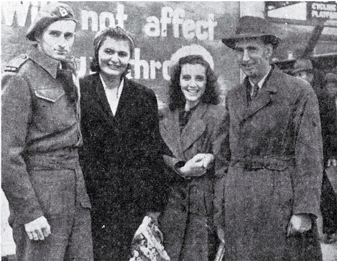 New Zealand servicemen and their war brides shown shortly after their arrival on the Rangitata, photographed at the Christchurch railway station New Zealand servicemen and their war brides shown shortly after their arrival on the Rangitata, photographed at the Christchurch railway station